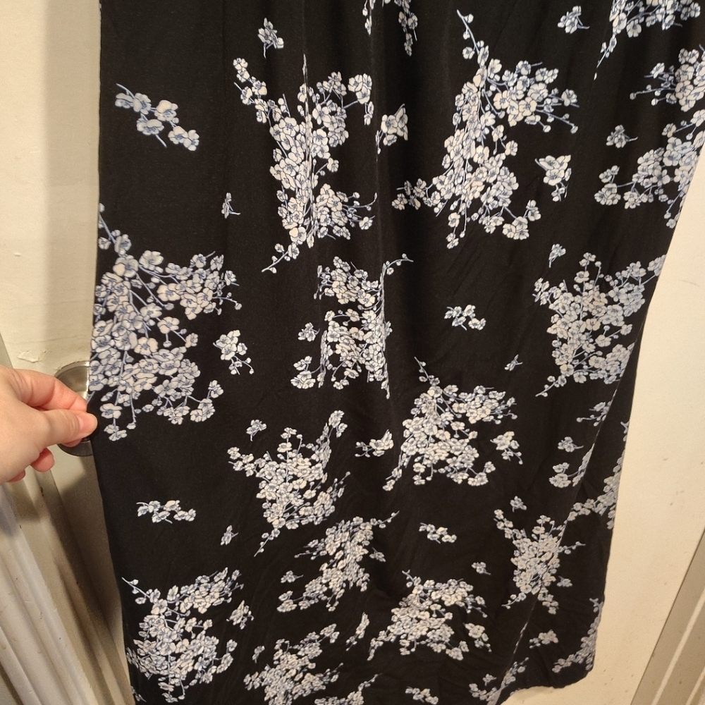 Old Navy Dark Floral Strapless Tube Maxi Dress Sz XL Summer Beach Vacation Boho - Picture 4 of 7